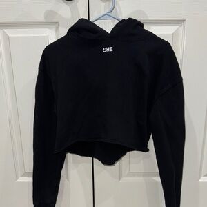 Darc Sport Black Cropped Hoodie
